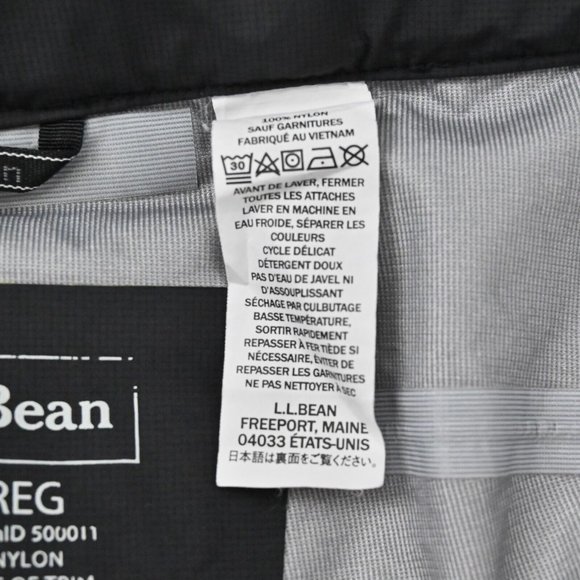 LL BEAN TEK O2 3L Storm Pants Black Waterproof Hiking Rain Womens Size Medium - Picture 10 of 10